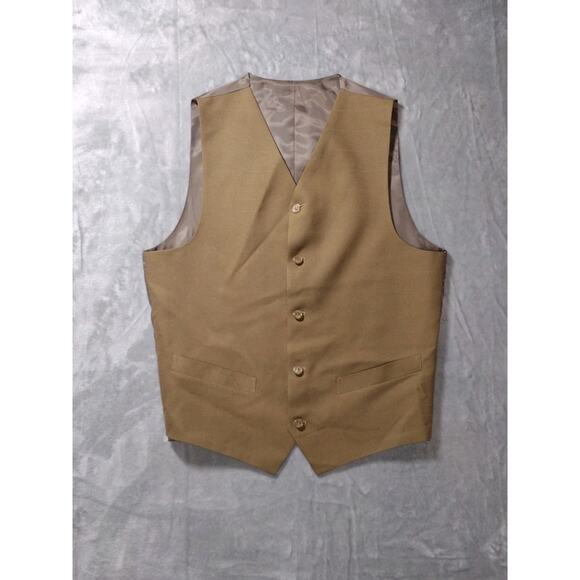 Mens Custom Tailor 3 Piece Suit Brown Tan Size 42 Academia Old Money Classic - Picture 8 of 16